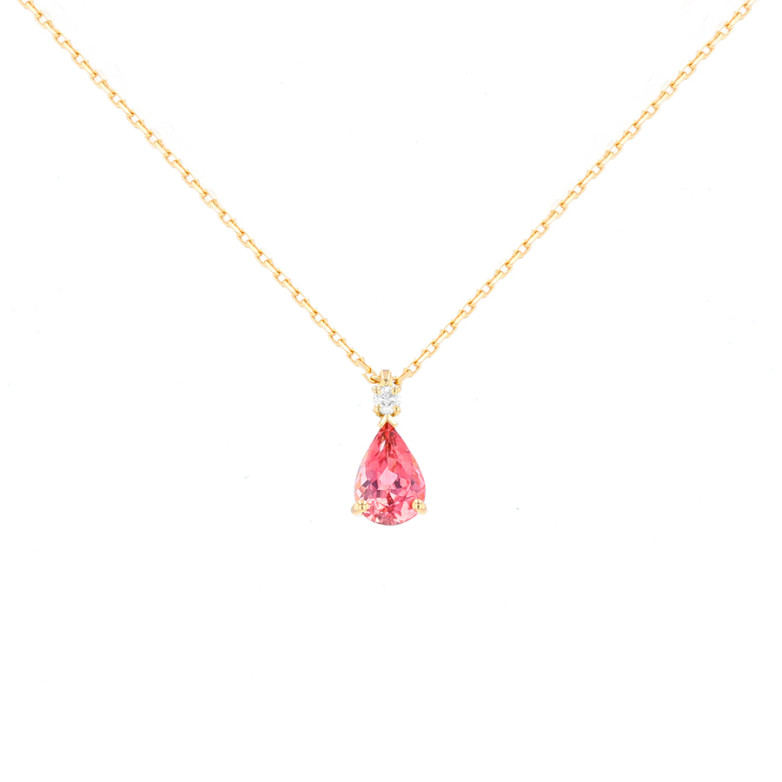 Acheter Collier tourmaline 1.41 carat et diamant 0.05 carat or jaune 3.75g Comme neuf - 1680,00 € Collier tourmaline 1.41 carat et diamant 0.05 carat or jaune 3.75g Comme neuf - reconditionné disponible sur Gemme Les Bijoux